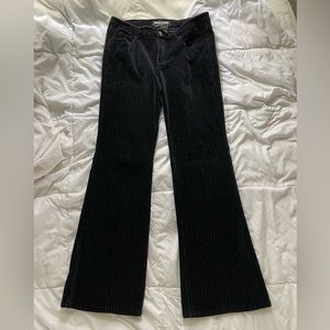 VINTAGE GUESS JEANS pinstripe velour bootcut jeans